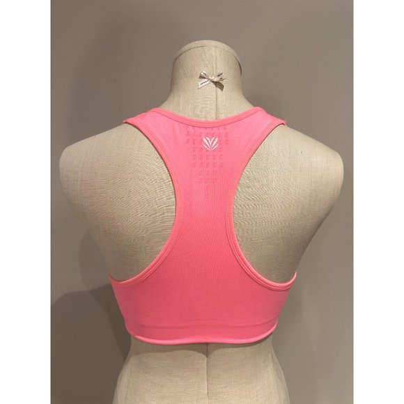 SET OF 2 - Forever 21 Racerback Sports Bras Neon Pink and Yellow Size Large - Picture 4 of 14